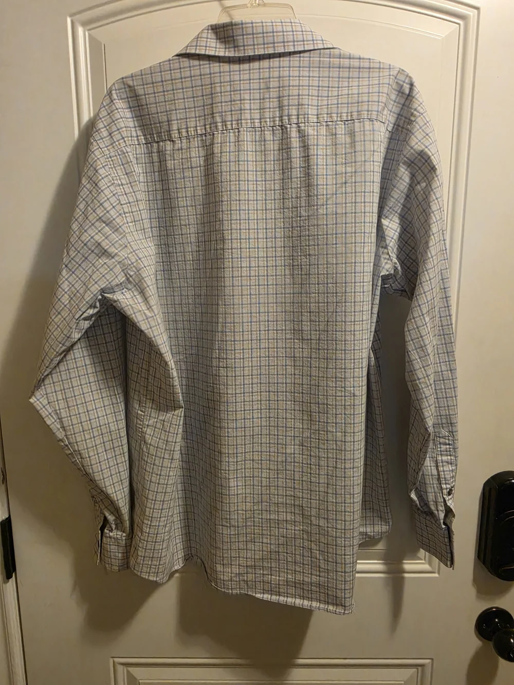 Van Heusen White and Light Blue Windowpane Dress Shirt - Picture 5 of 5
